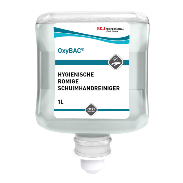 Handreiniger SCJ Oxy Bac Foam Wash antibacteriëel parfumvrij 1000ml