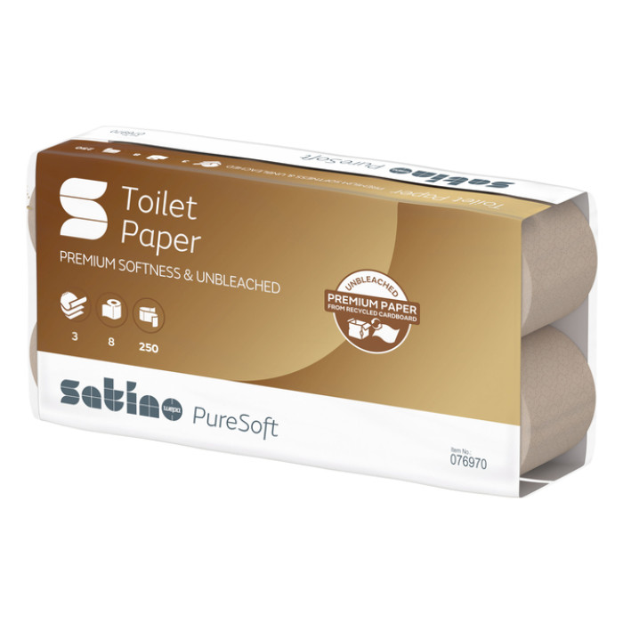 Toiletpapier Satino MT1 PureSoft 3-laags 250 vel naturel 076970