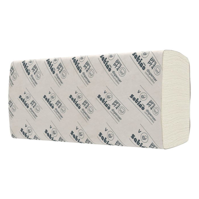 Handdoek Satino PT3 Smart v-vouw 2-laags 240x230mm 20x200 vel wit 276490