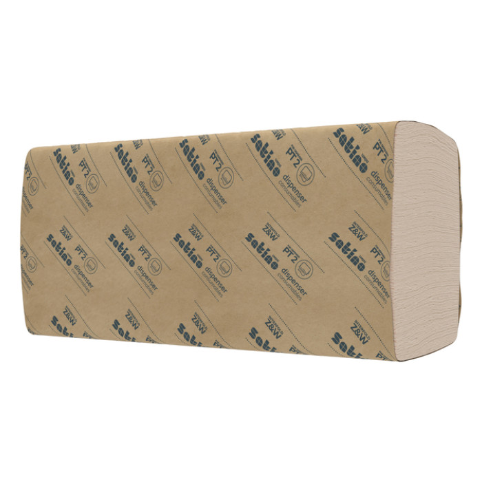 Handdoek Satino PT2 PureSoft z-vouw 2-laags 206x240mm 25x150 vel naturel 277530