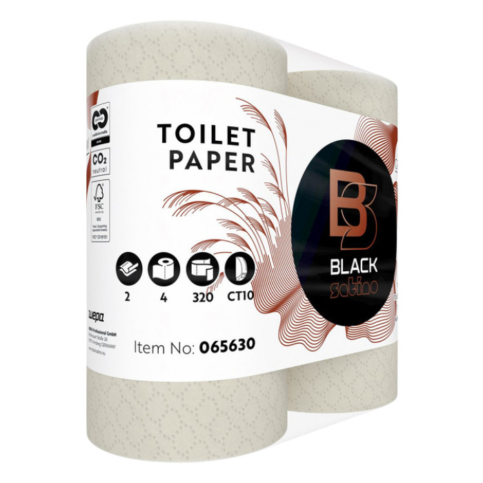 Toiletpapier BlackSatino CT10 GreenGrow 2-laags 4x320 vel naturel 066870