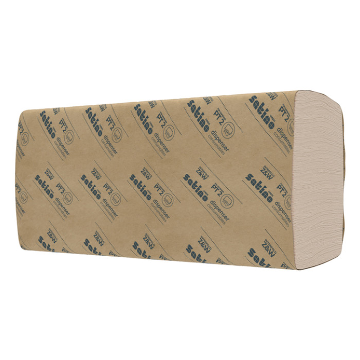 Handdoek Satino PT2 PureSoft w-vouw 2-laags 206x320mm 25x120 vel naturel 277520