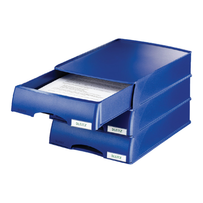 Brievenbak Leitz Plus met lade A4 maxi blauw