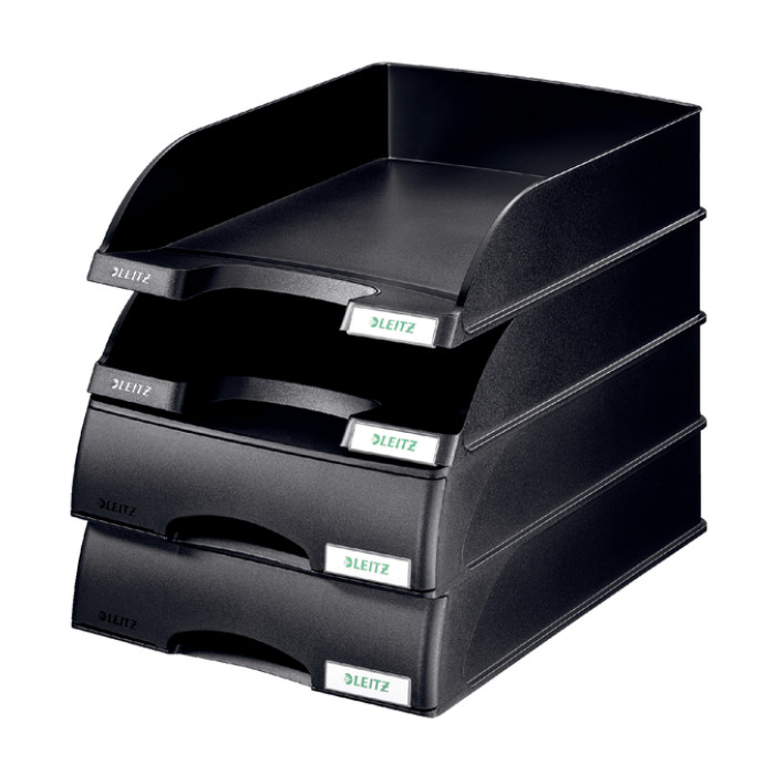 Brievenbak Leitz Plus met lade A4 maxi zwart