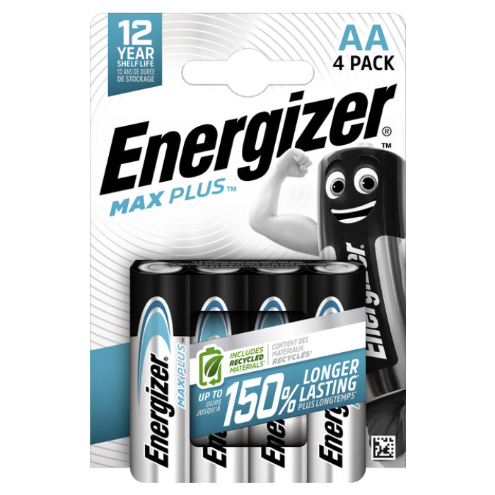 Batterij Energizer Max Plus 4xAA alkaline