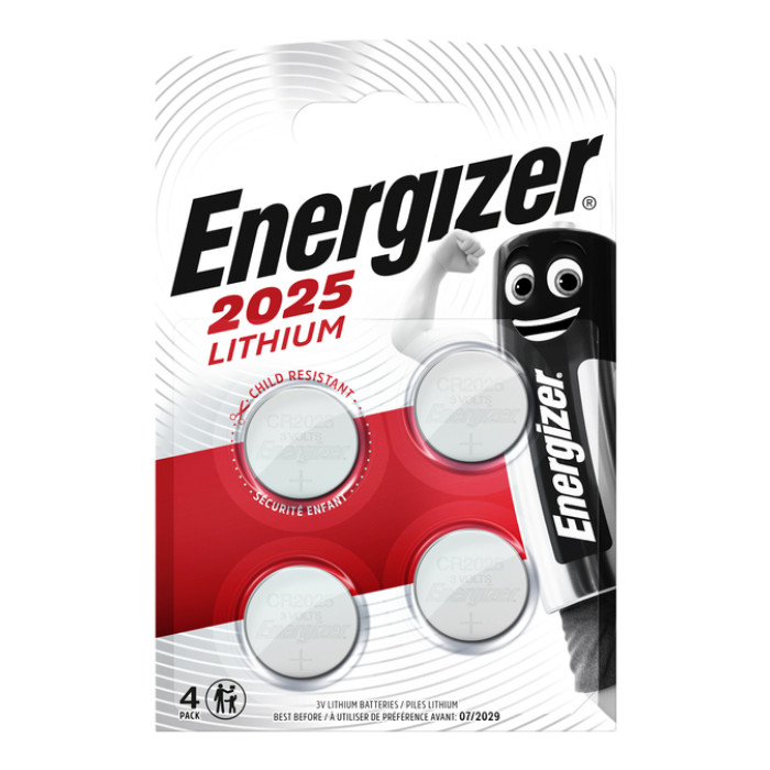 Batterij Energizer knoopcel 4xCR2025 lithium