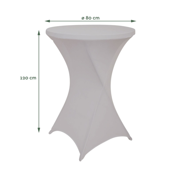 Tafelrok BRASQ voor statafel 80cm grijs