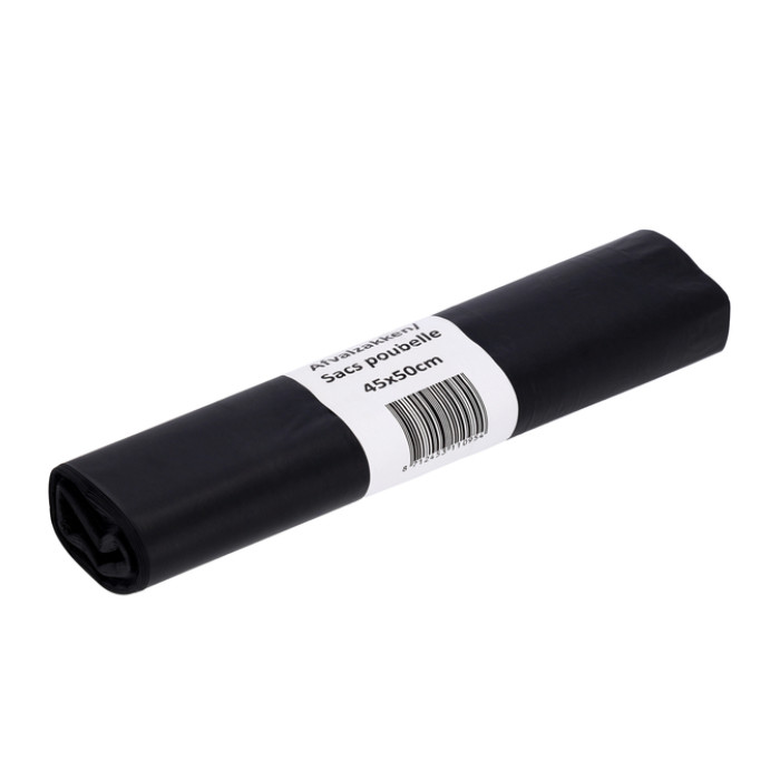 Afvalzak Cleaninq 45x50cm LDPE recycled T25 15L zwart rol à 20 stuks