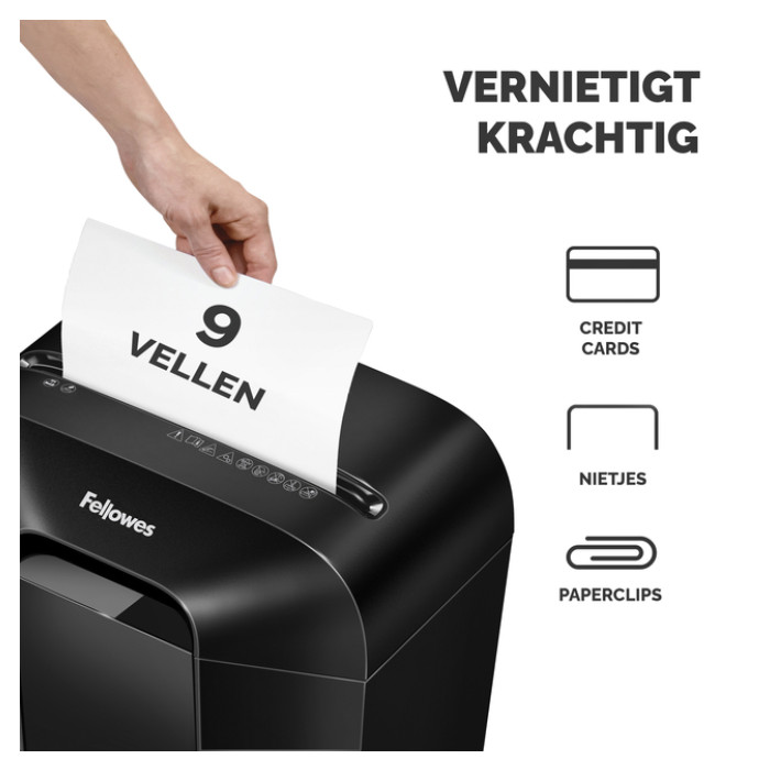 Papiervernietiger Fellowes Powershred LX50 snippers 4x37mm zwart