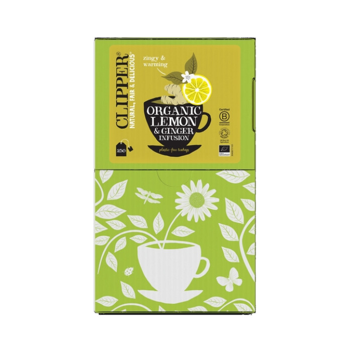 Thee Clipper infusion lemon & ginger bio 250 zakjes