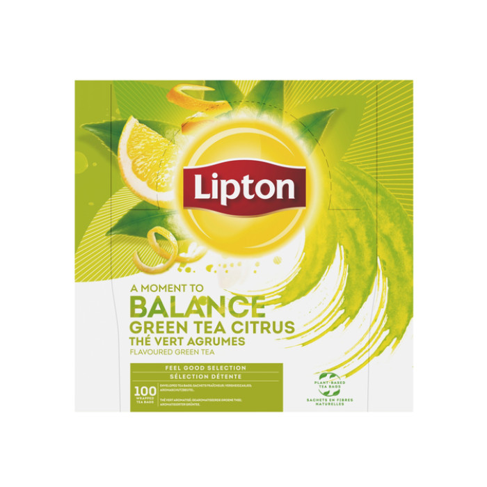 Thee Lipton Balance green tea citrus 100x1.5gr