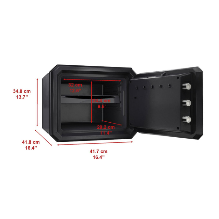 Kluis MasterLock brandvrij en waterdicht electronisch combi-slot L zwart