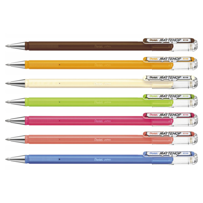 Gelschrijver Pentel K110 Mattehop  Fun Original M ass blister à 7st