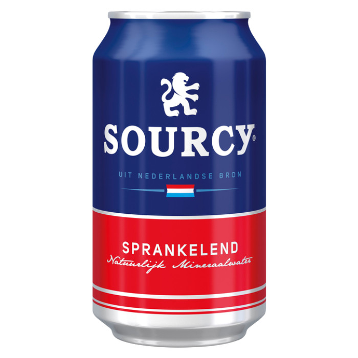 Water Sourcy rood blik 330ml