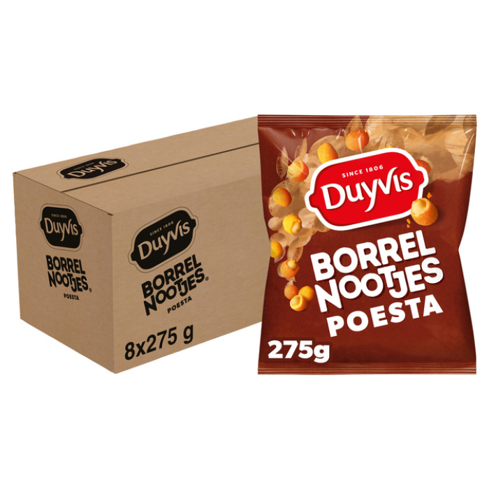 Borrelnootjes Duyvis poesta zak 275gr