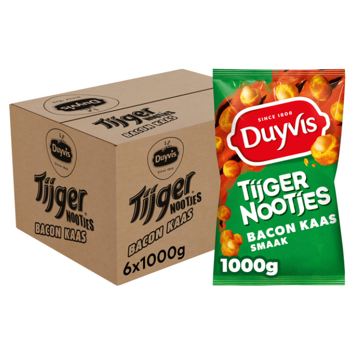 Tijgernootjes Duyvis  bacon kaas zak 1kg