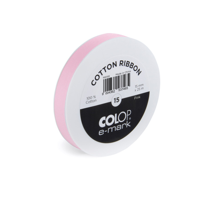 Lint Colop E-mark 15mmx25m roze