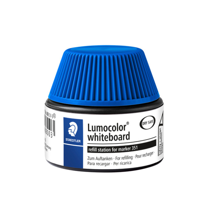 Viltstiftvulling Staedtler Lumocolor whiteboard 30ml blauw