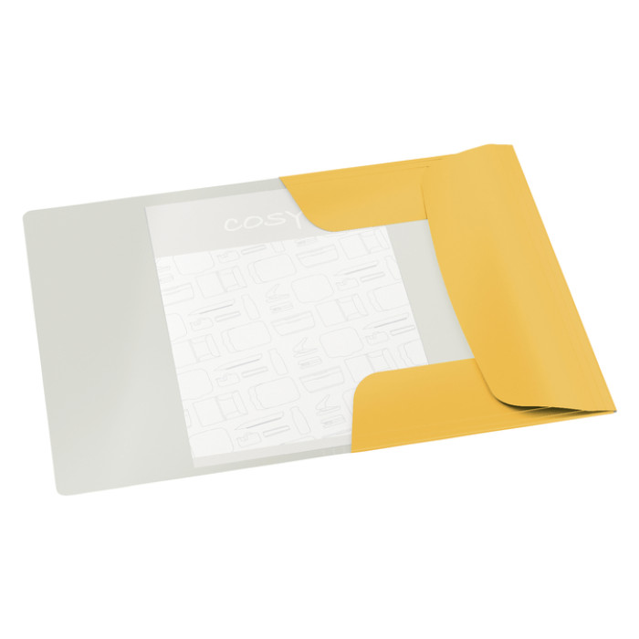 Elastomap Leitz Cosy A4 3-kleps geel