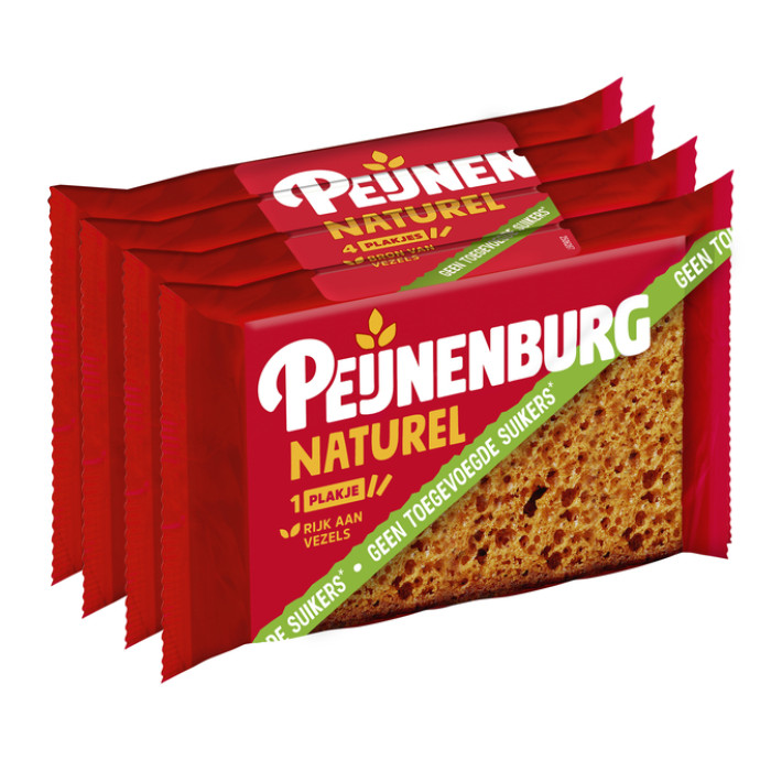 Koek Peijnenburg naturel zonder toegevoegde suiker 4-pack