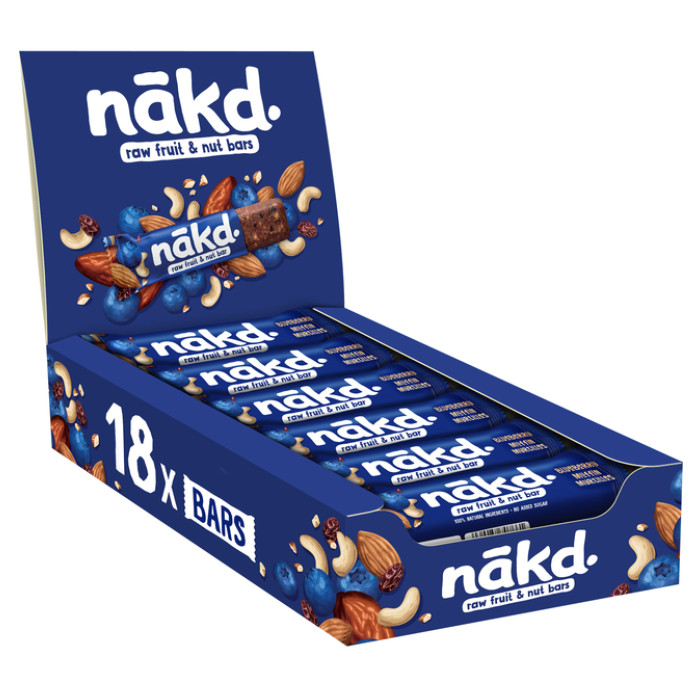 Fruit- en notenreep NAKD blueberry muffin 18x35 gram