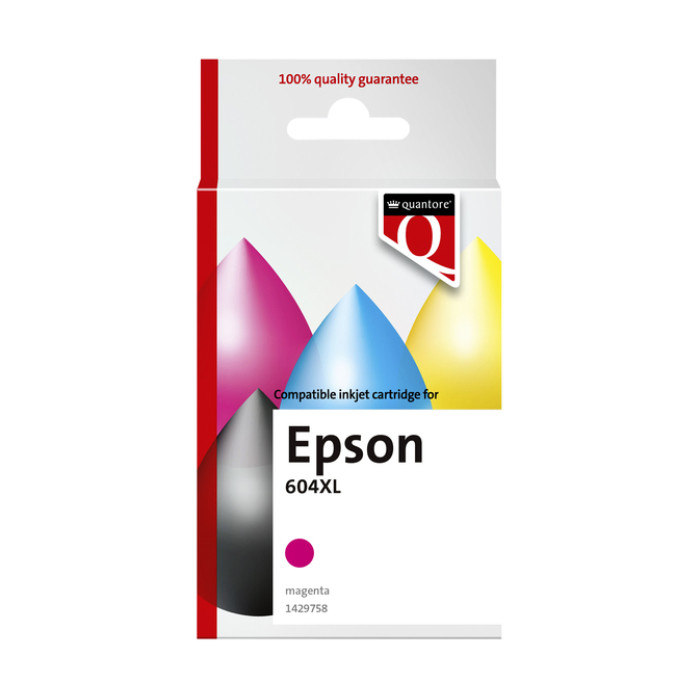 Inktcartridge Quantore alternatief tbv Epson 604XL T10H34 rood