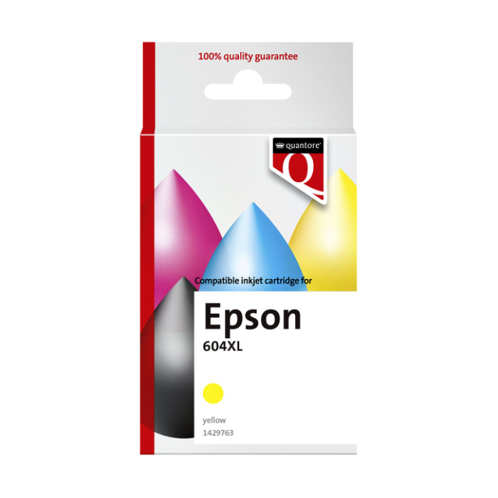 Inktcartridge Quantore alternatief tbv Epson 604XL T10H44 geel