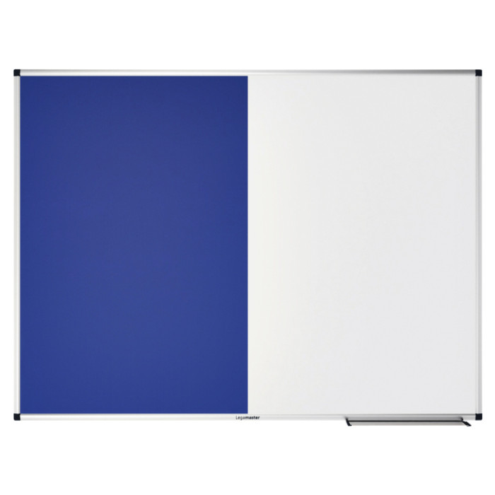 Combibord Legamaster UNITE blauw vilt-whiteboard 90x120cm