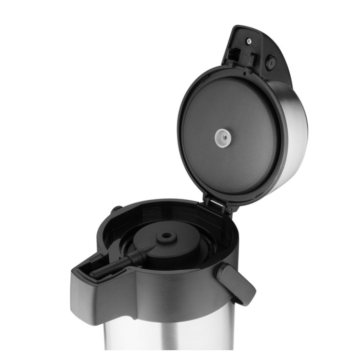 Thermoskan Olympia met pomp  2.5 liter rvs