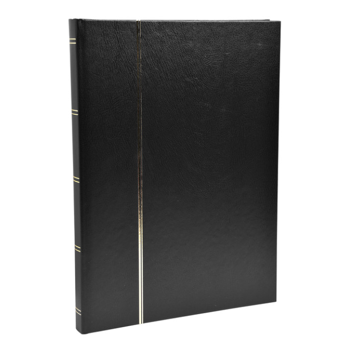 Postzegelalbum Exacompta 22.5x30.5cm 48 zwarte pagina's zwart