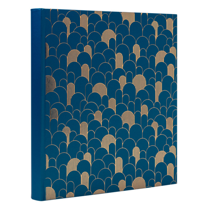Fotoalbum Exacompta 29x32cm 60 zwarte pagina's Néo Déco blauw