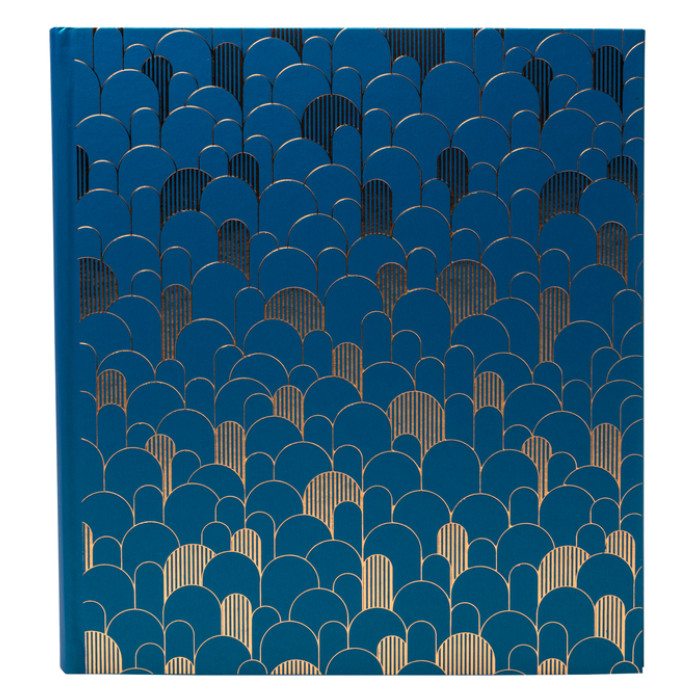 Fotoalbum Exacompta 29x32cm 60 zwarte pagina's Néo Déco blauw