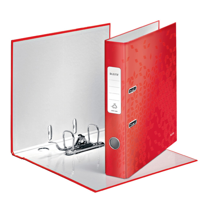 Ordner Leitz WOW 180 gelamineerd 50mm A4 rood