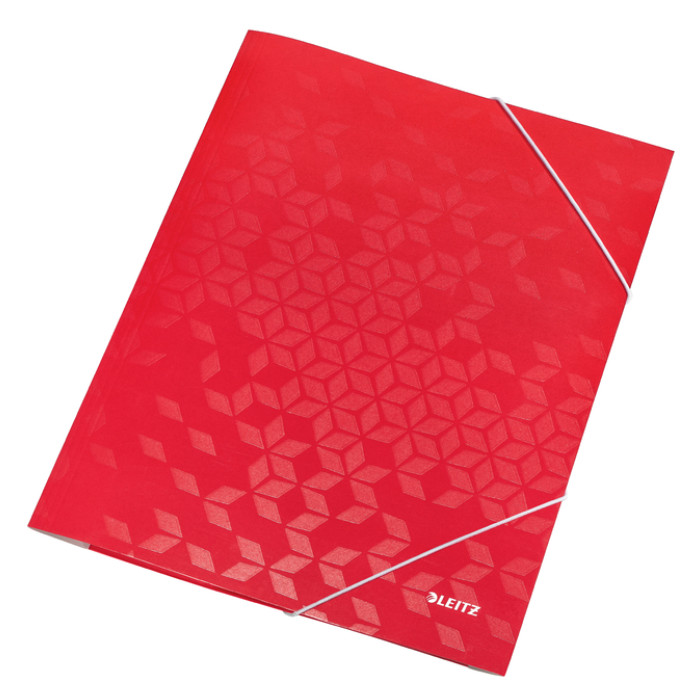 Elastomap Leitz WOW A4 3 kleppen rood