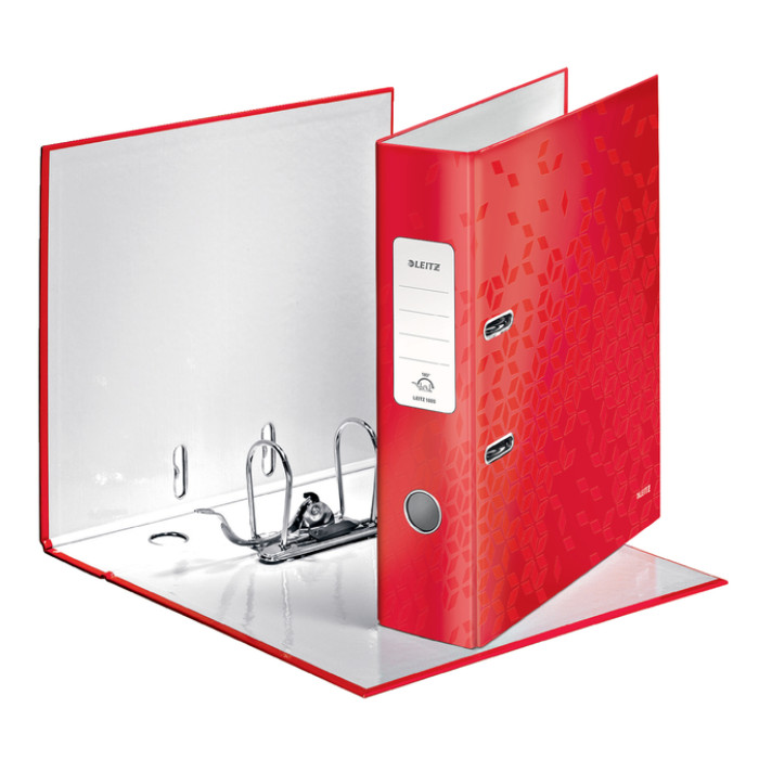 Ordner Leitz WOW 180 gelamineerd 80mm A4 rood