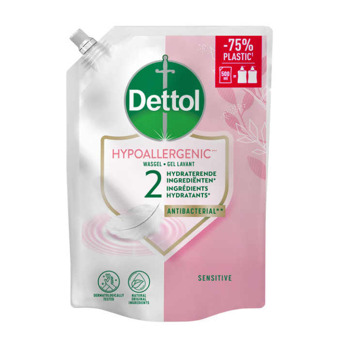 Handzeep Dettol Sensitive antibacterieël 500ml refill