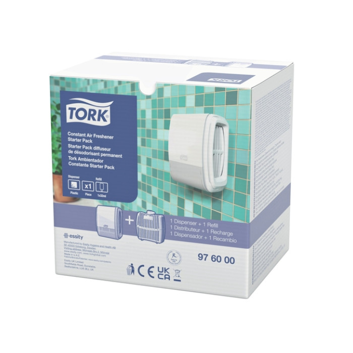 Luchtverfrisserdispenser Tork A3 Elevation constant startpakket wit 976000
