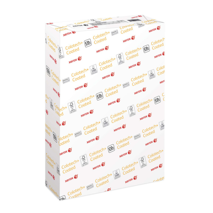 Laserpapier Xerox Colotech+ silk coated A4 130gr wit 500 vel