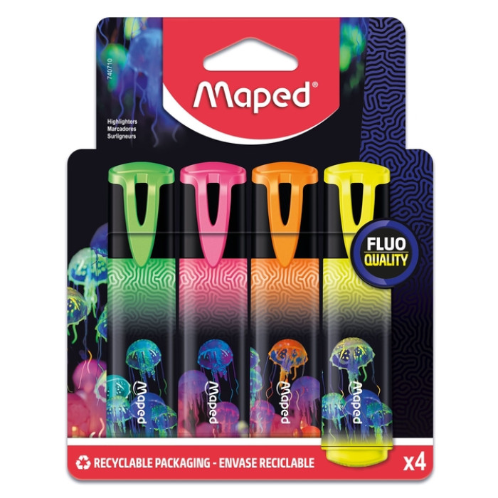 Markeerstift Maped Deepsea Paradise set à 4 kleuren