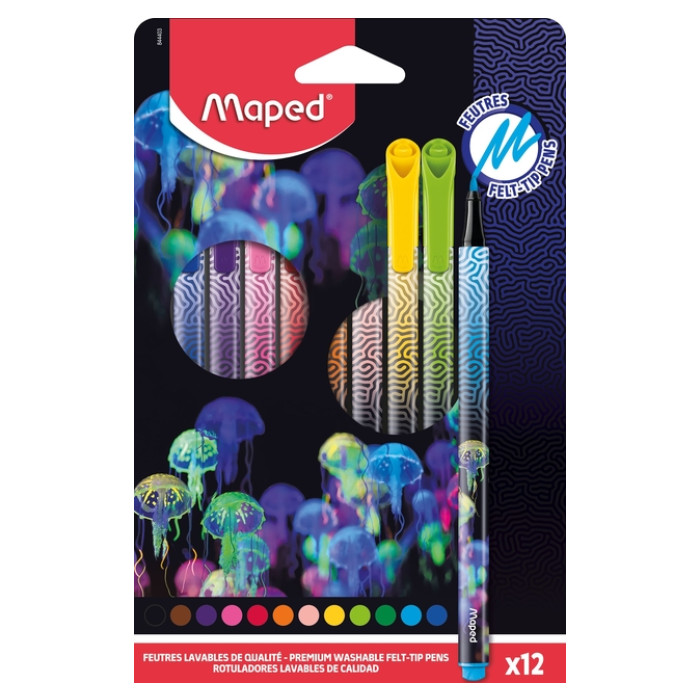 Viltstift Maped Deepsea Paradise set à 12 kleuren