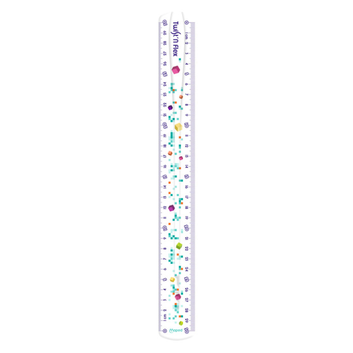 Liniaal Maped Pixel Party Twist 'n Flex 30cm transparant