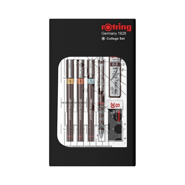 Tekenset rOtring Isograph 7-delig