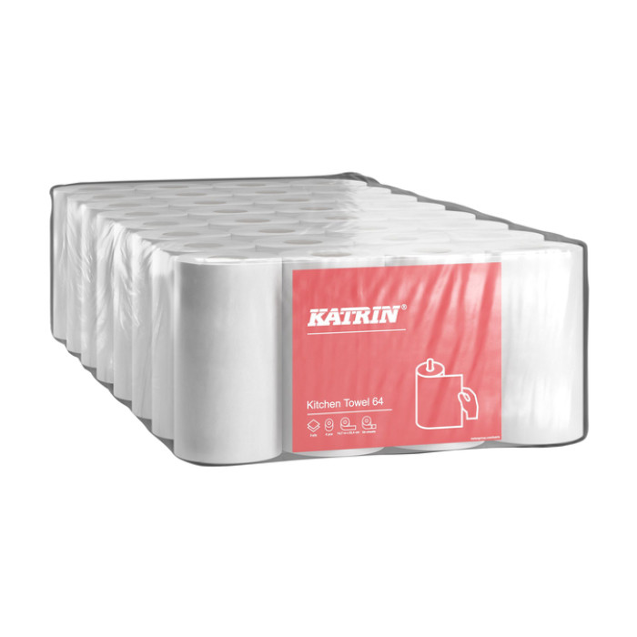 Keukenrol Katrin 2-laags 64 vel wit 87075