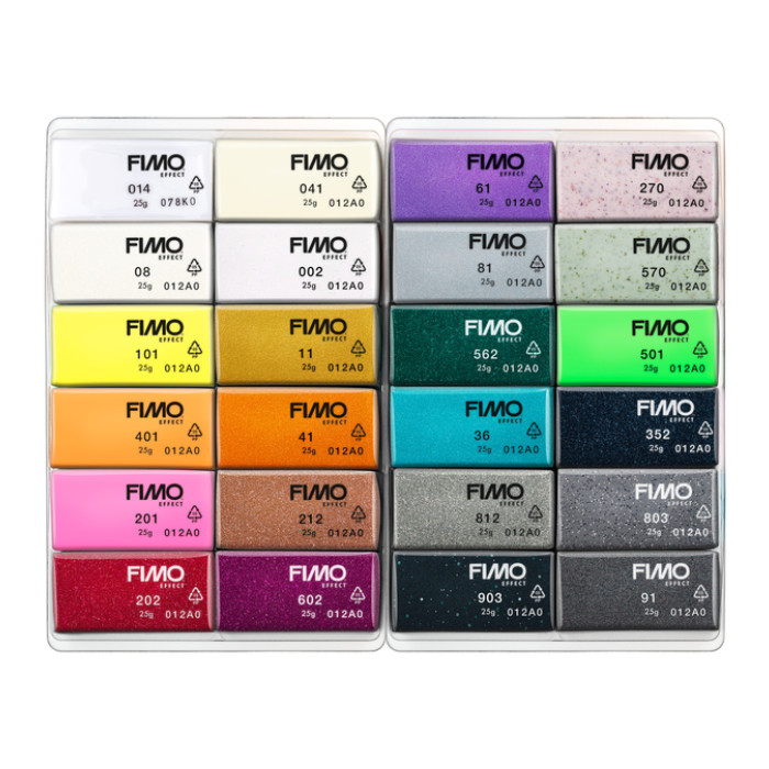 Klei Fimo  effect colour pak à 24 kleuren