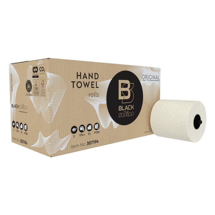 Handdoekrol BlackSatino PT50 Original 2-laags 175m wit 307194
