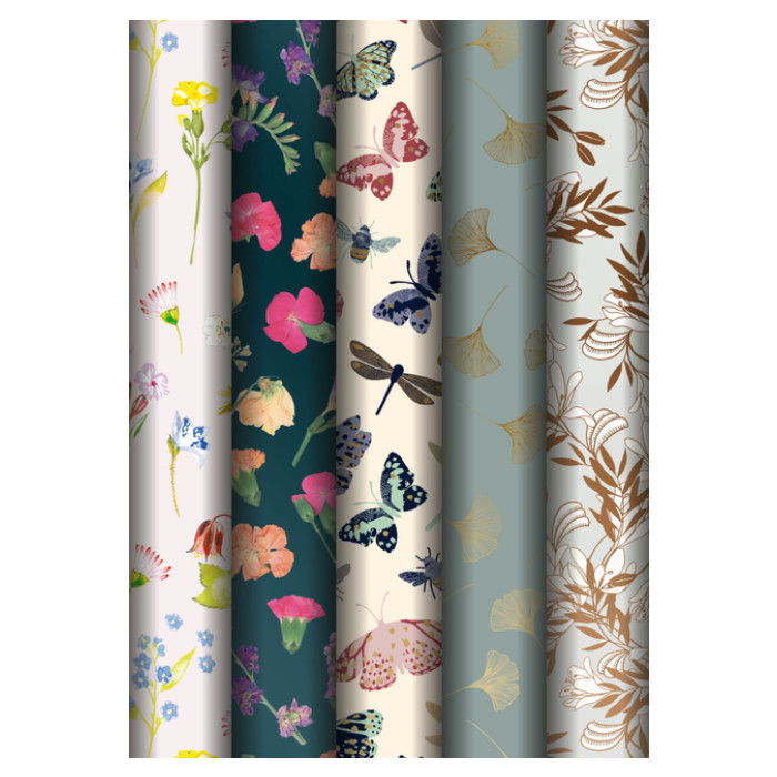 Inpakpapier Stewo Classic Bouquet 200x70cm assorti