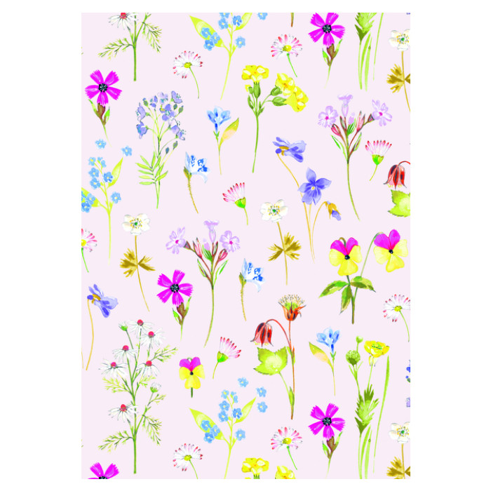 Inpakpapier Stewo Classic Bouquet 200x70cm assorti