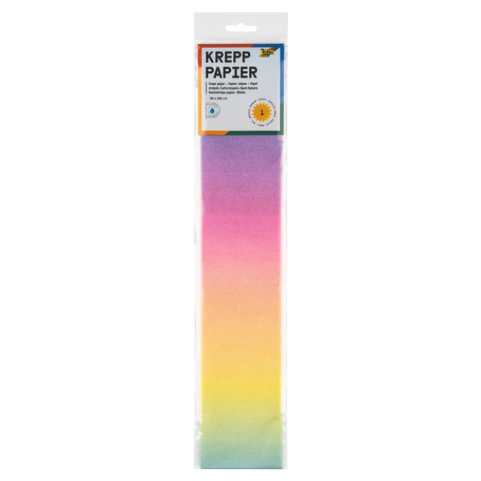 Crêpepapier Folia regenboog 250x50cm 10 kleuren
