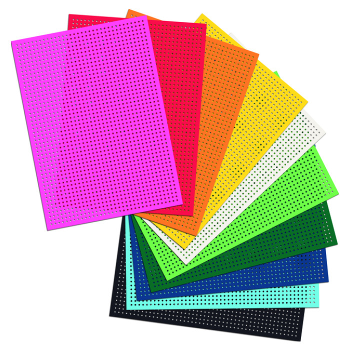 Borduurkaarten Folia 17.5 x x24.5cm 300gr 10 vel assorti