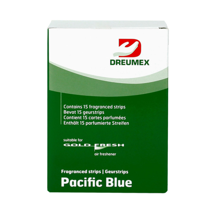 Luchtverfrisser Dreumex Gold Fresh Pacific Blue 15 strips